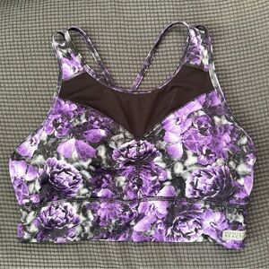 Purple and Black Sports Bra
